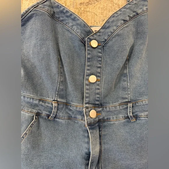 Day + Moon Denim Romper - Picture 5 of 7